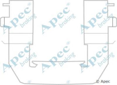 APEC BRAKING kit1164 -  Комплектующие, тормозные колодки